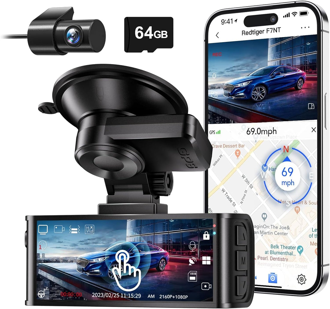 4K Dash Cam Front and Rear