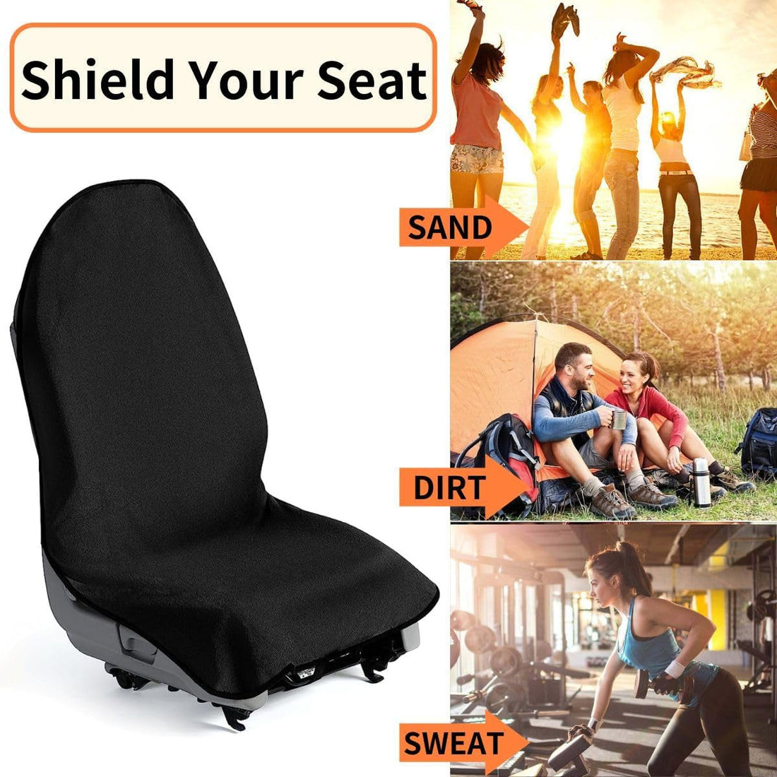 1PCS Sweat Towel Car Non-Slip Seat Cover