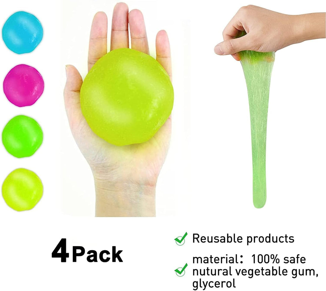 4 Pack Cleaning Gels, Super Clean Slime Universal Auto Detailing Tools Car Interior Cleaner