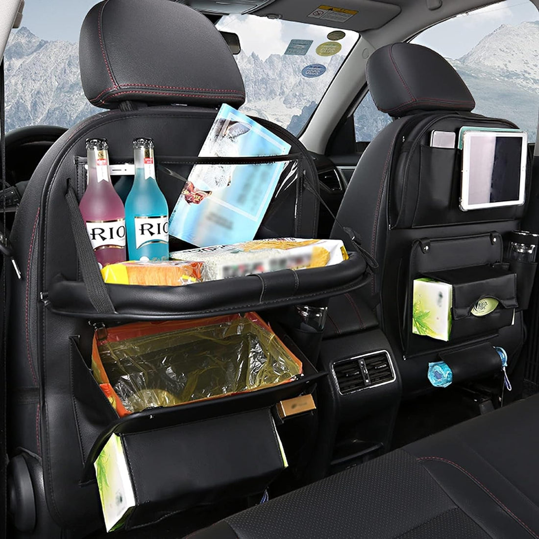 Car Back Seat Organizer with Tray