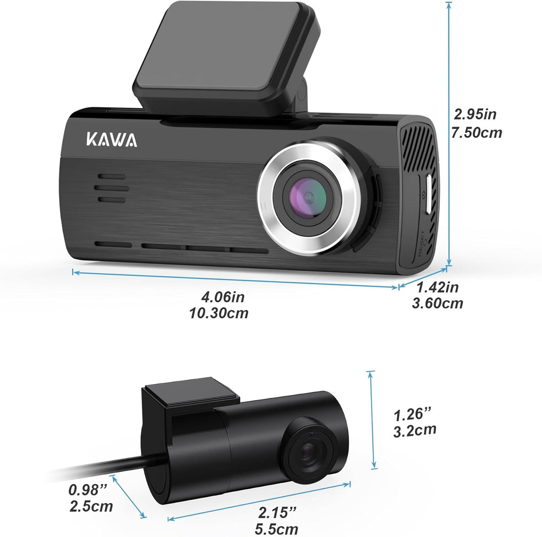 True 4K Dash Cam Front and Rear, Free 64GB Card