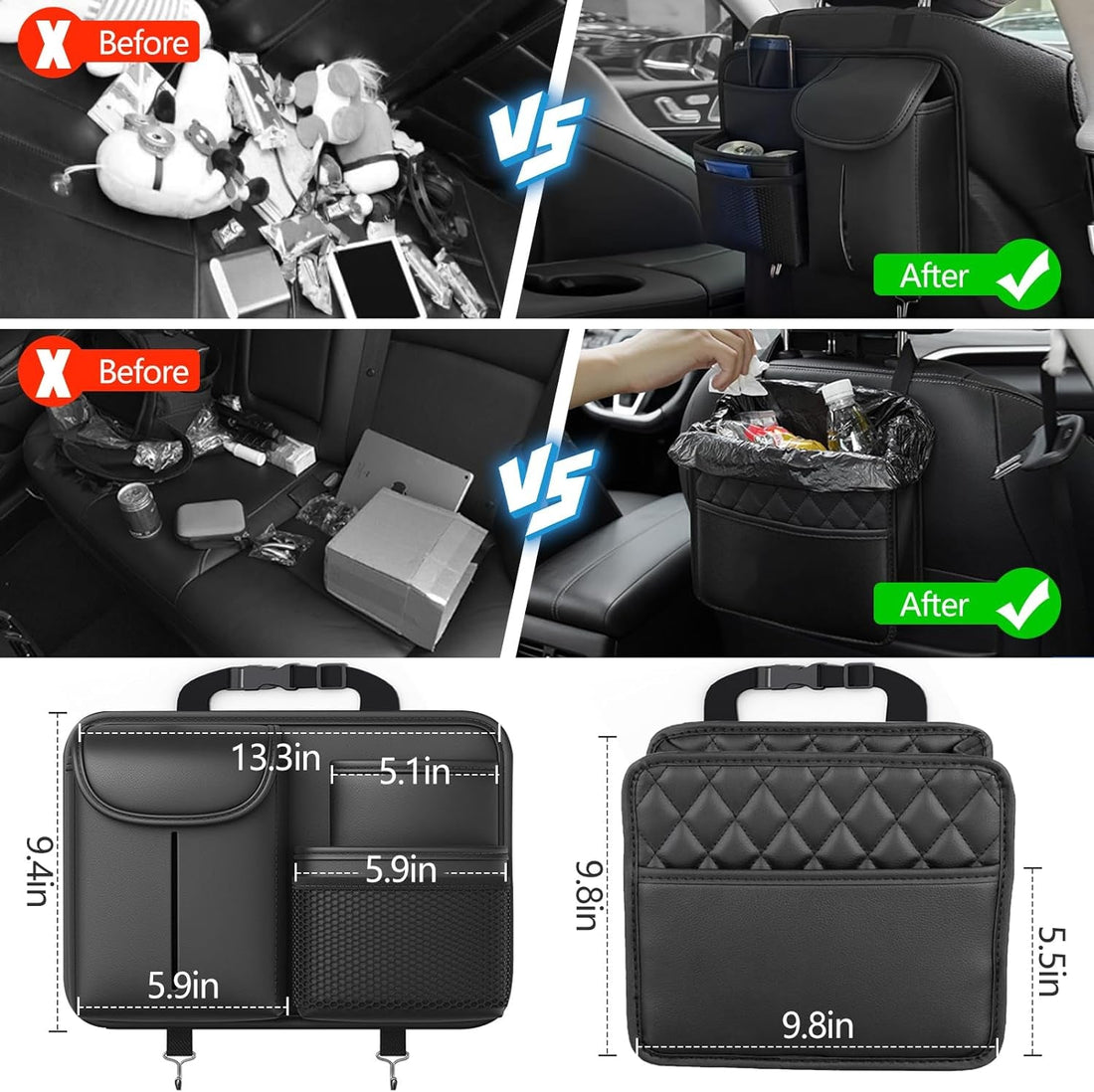 2 Pack Car Backseat Organiser