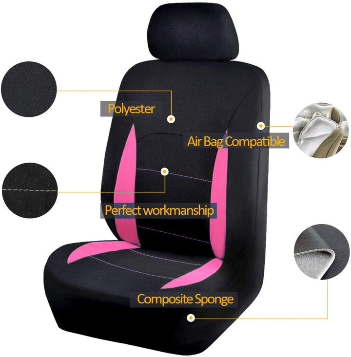 Car Seat Covers Front Seats Rear Bench Polyester Car Seat Protectors Easy Installations Rear Bench Split Classic Man Lady Truck