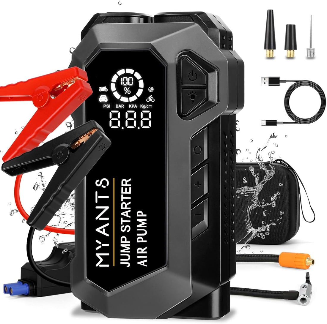 Car Battery Jump Starter with Air Compressor