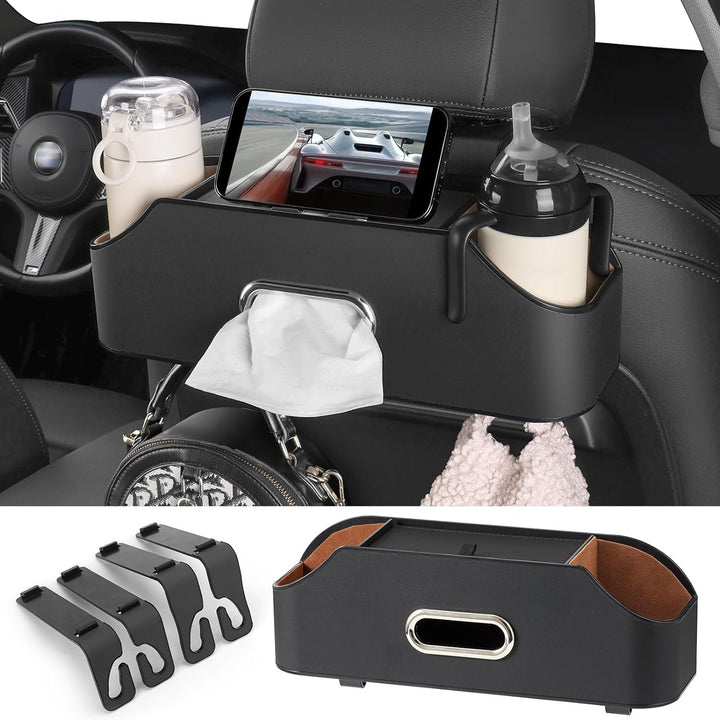 Car Back Seat Organizer with 2 Drink Cup Holder