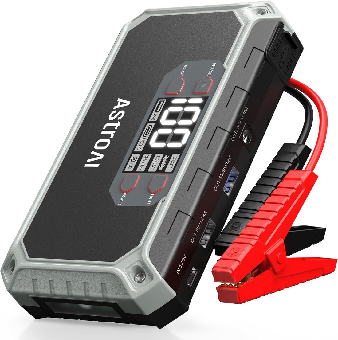 Car Jump Starter, 2000A 12V 8-In-1 Battery Jump Starter