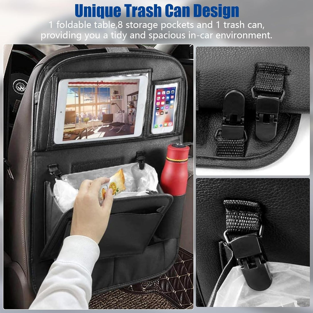 Car Back Seat Organizer with Tray