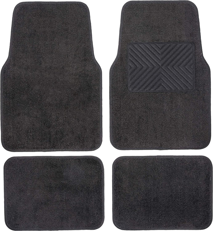 Protecta Carpet Car Floor Mat 4 Piece Set - Black