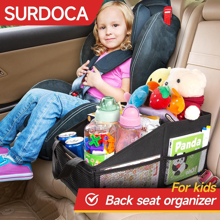 Car Seat Organizer for Front or Backseat, Travel Storage Accessories for Kids, Backseat