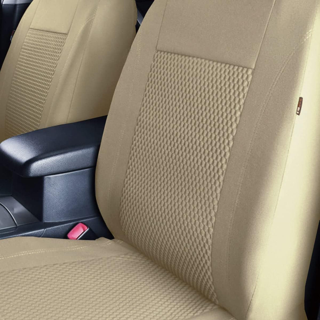 Car Seat Covers Full Set Velvet Cubic Heat Stamp Massage Breathable Rear Bench Split Black Gray Beige Tan