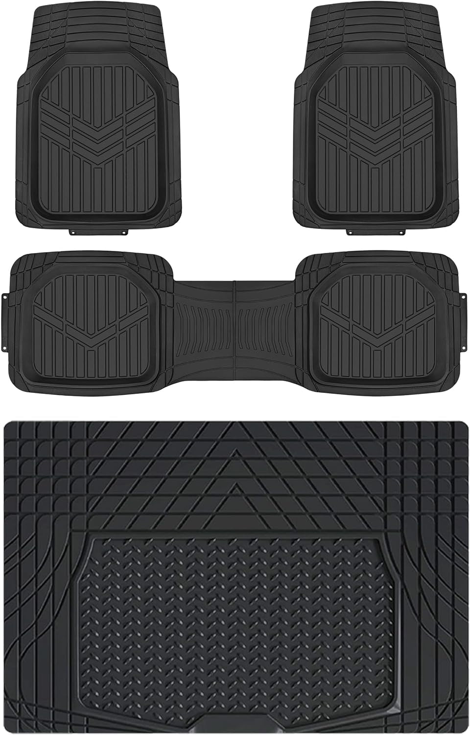 4-Piece Premium Rubber Floor Mat for Cars