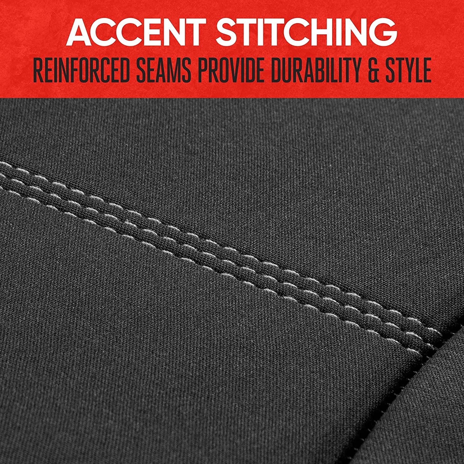 Spillguard Waterproof Seat Covers for Front Seats, Gray Stitching