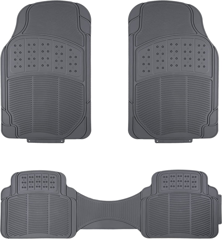 Amazonbasics 3-Piece Flexible Car Floor Mat, Gray