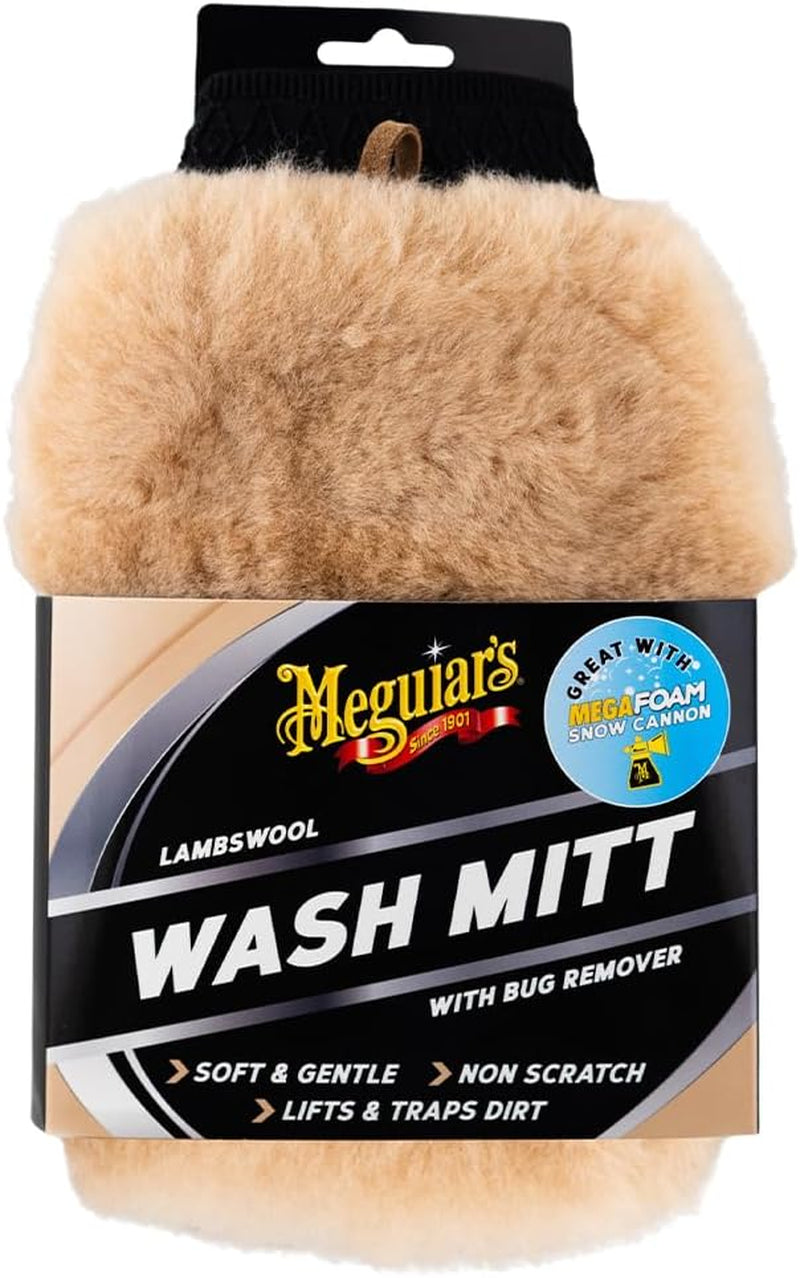 Lambswool Wash Mitt with Bug Remover - with a Special Bug-Splatter Remover