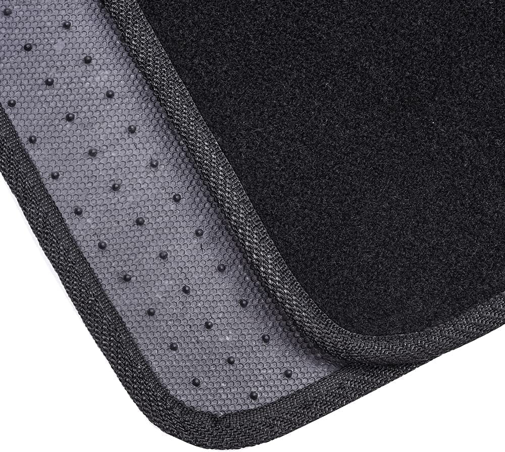 Universal Fit All-Weather Heavy-Duty Carpet Floor Mats Cars - 4-Piece, Black