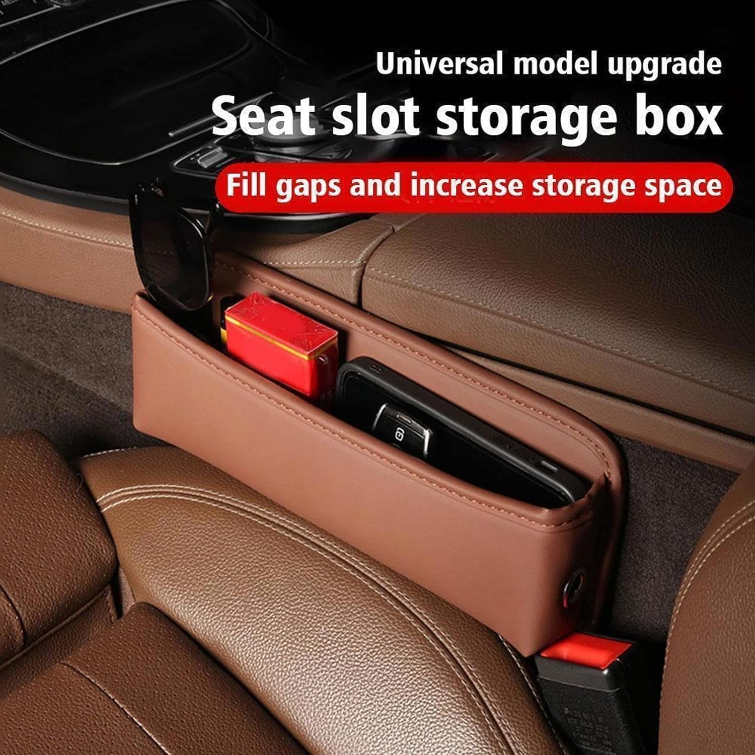 Leather Car Seat Storage Box
