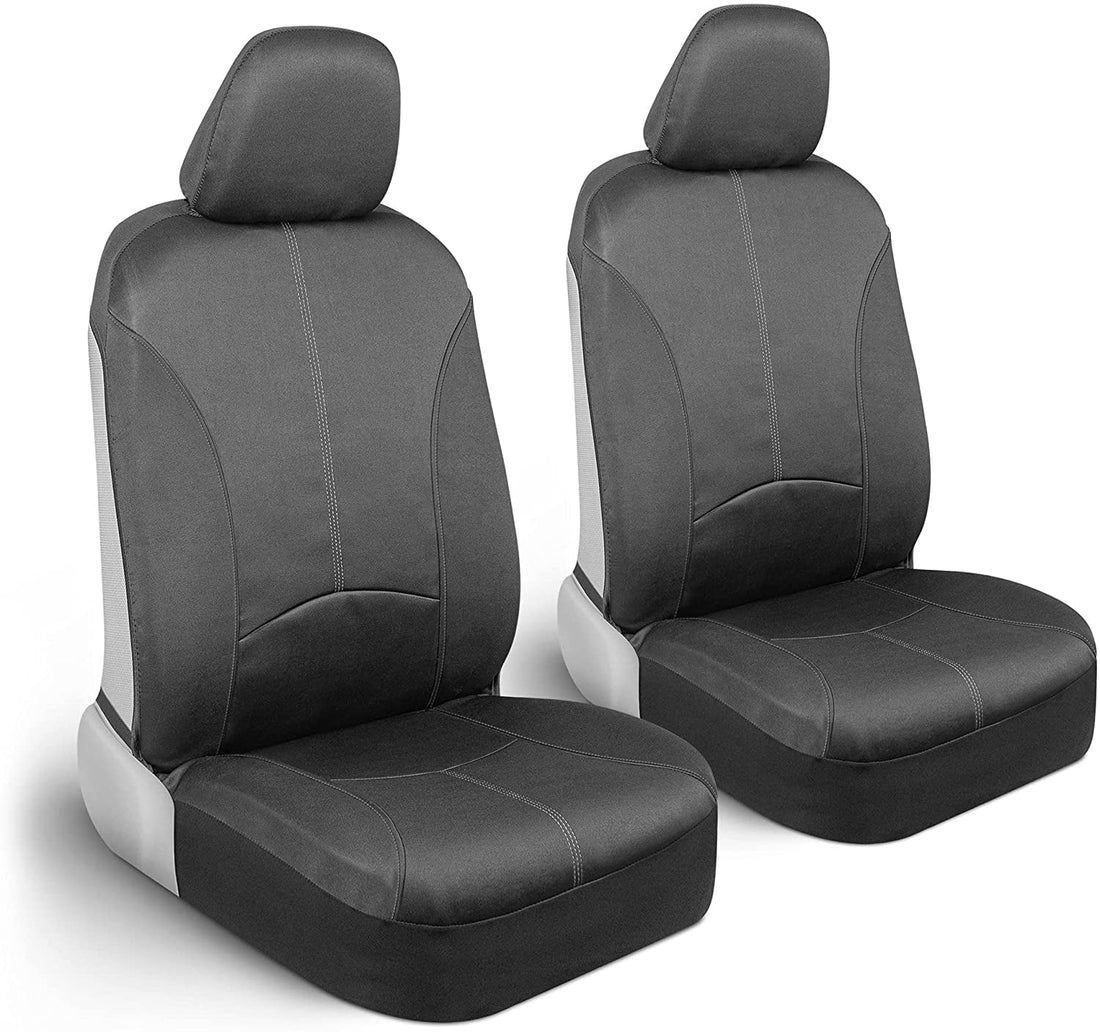 Spillguard Waterproof Seat Covers for Front Seats, Gray Stitching