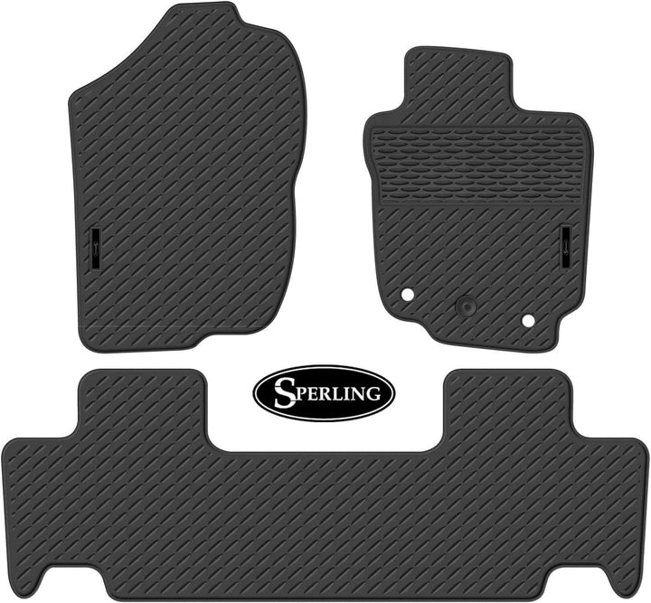 Custom Moulded Front & Rear Rubber Car Floor Mats Compatible with Toyota RAV4 SUV 2013-2019