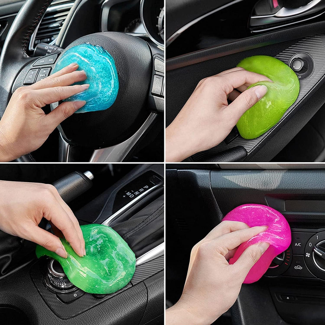 4 Pack Cleaning Gels, Super Clean Slime Universal Auto Detailing Tools Car Interior Cleaner