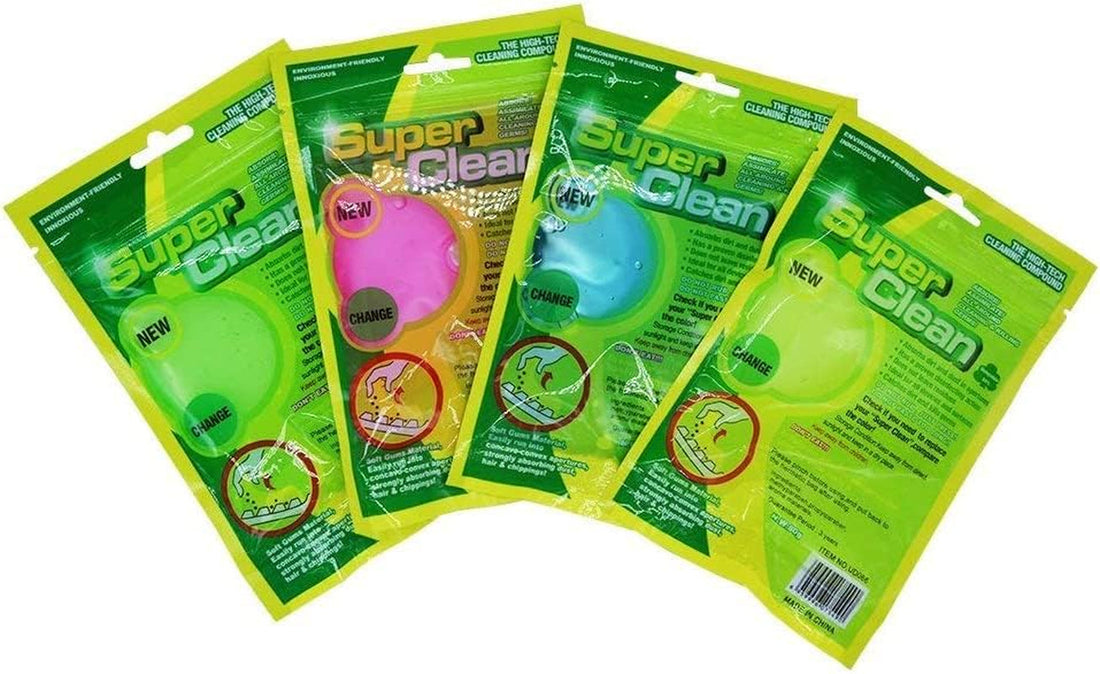 4 Pack Cleaning Gels, Super Clean Slime Universal Auto Detailing Tools Car Interior Cleaner