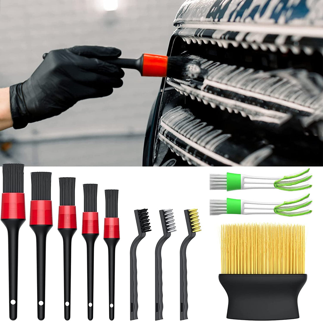 11 Pieces Car Brush Set Car Interior Cleaning