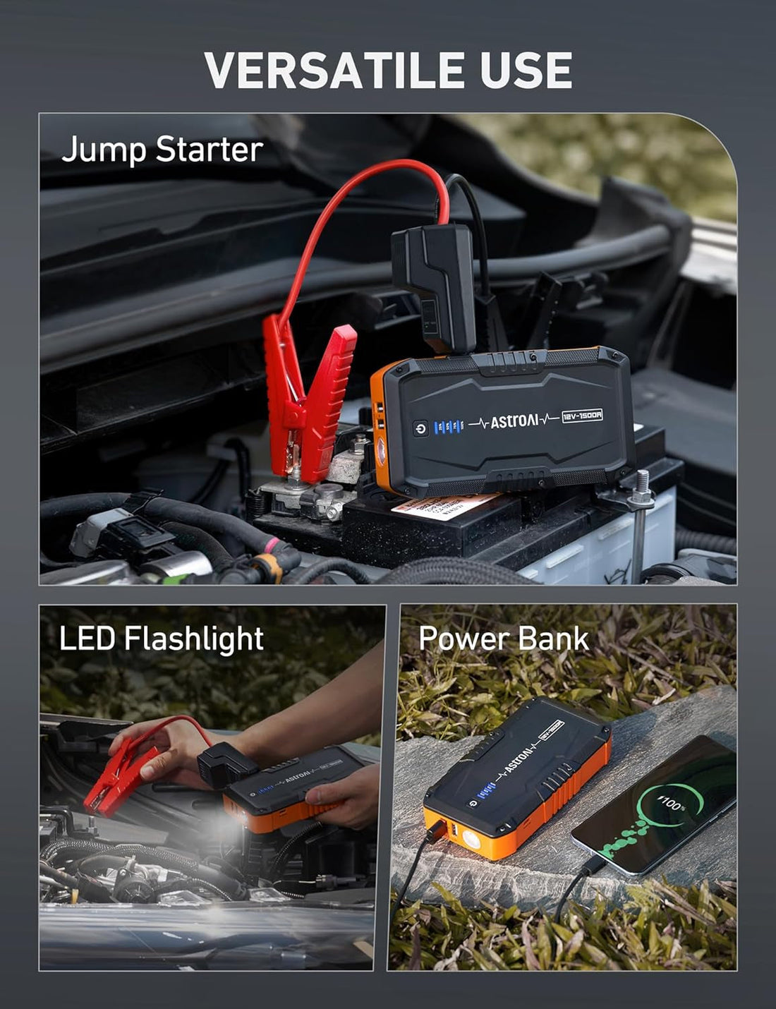 S8 Car Battery Jump Starter Power Bank