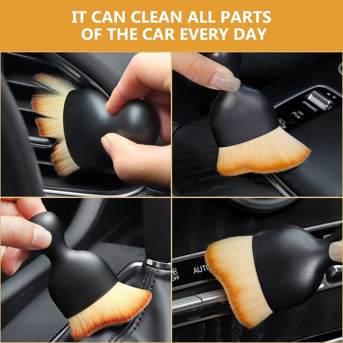 DABOBOOTOOL Car Brush，Car Interior Cleaning Tool Brush with Cover