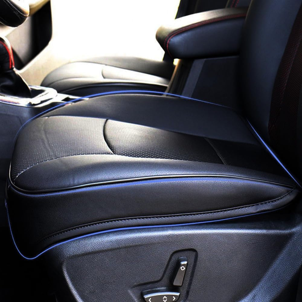 Universal Black Luxury PU Leather Car Seat Bottom Cover Full Wrap