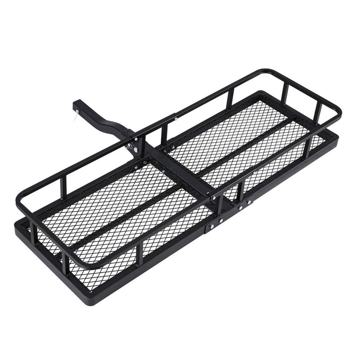 Universal Car Roof Rack Foldable Hitch Basket Cargo Carrier 152cm Black