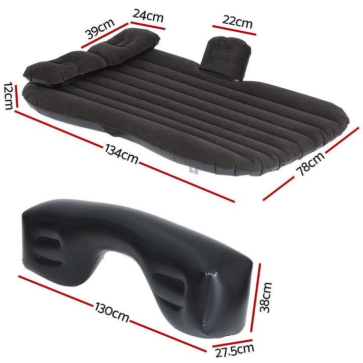 Car Mattress 134x78 Inflatable SUV Back Seat Camping Bed - Black