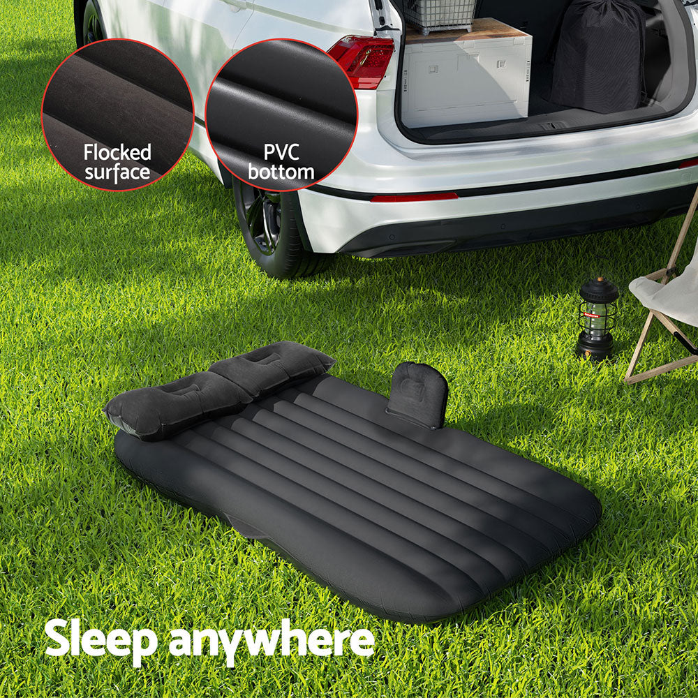 Car Mattress 134x78 Inflatable SUV Back Seat Camping Bed - Black