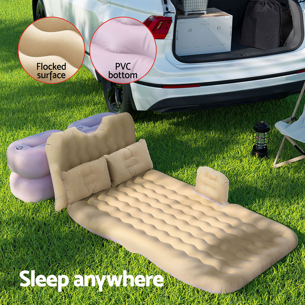 Car Mattress 176x80 Inflatable SUV Back Seat Camping Bed - Beige