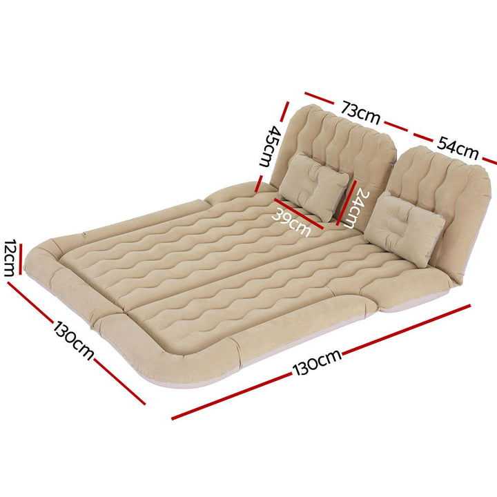 Car Mattress 175x130 Inflatable SUV Back Seat Camping Bed - Beige