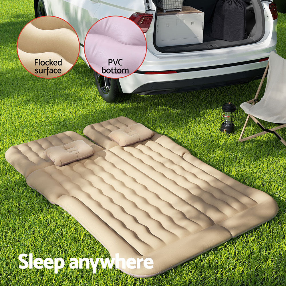 Car Mattress 175x130 Inflatable SUV Back Seat Camping Bed - Beige