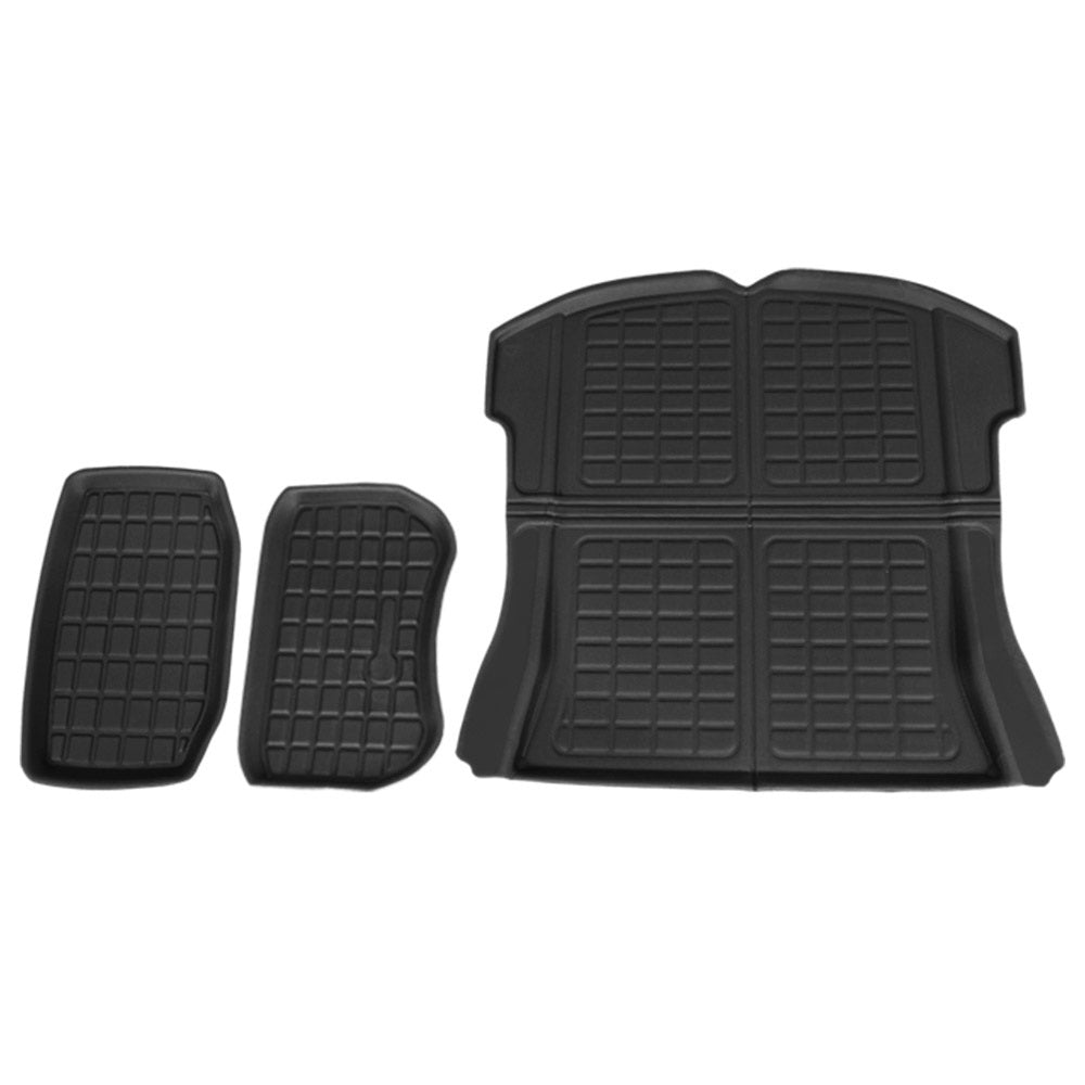 3 Pieces Car Rear Front Cargo Trunk Toolbox Luggage Rubber Mats for Tesla Model 3