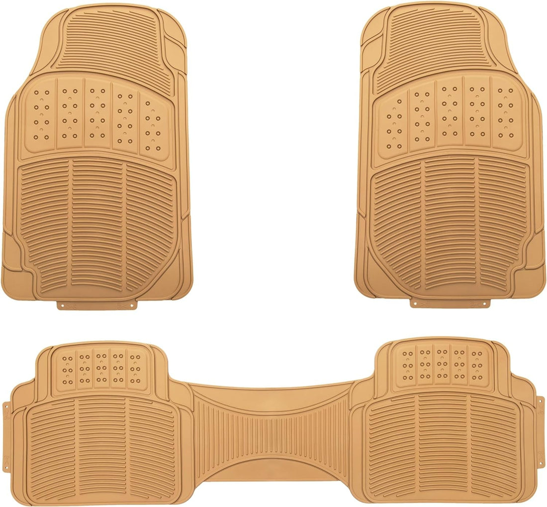 3 Piece Car Floor Mat, Beige