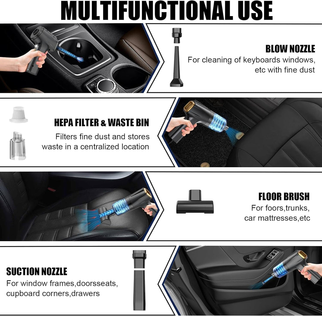 Mini Protable Car Vacuum Cordless