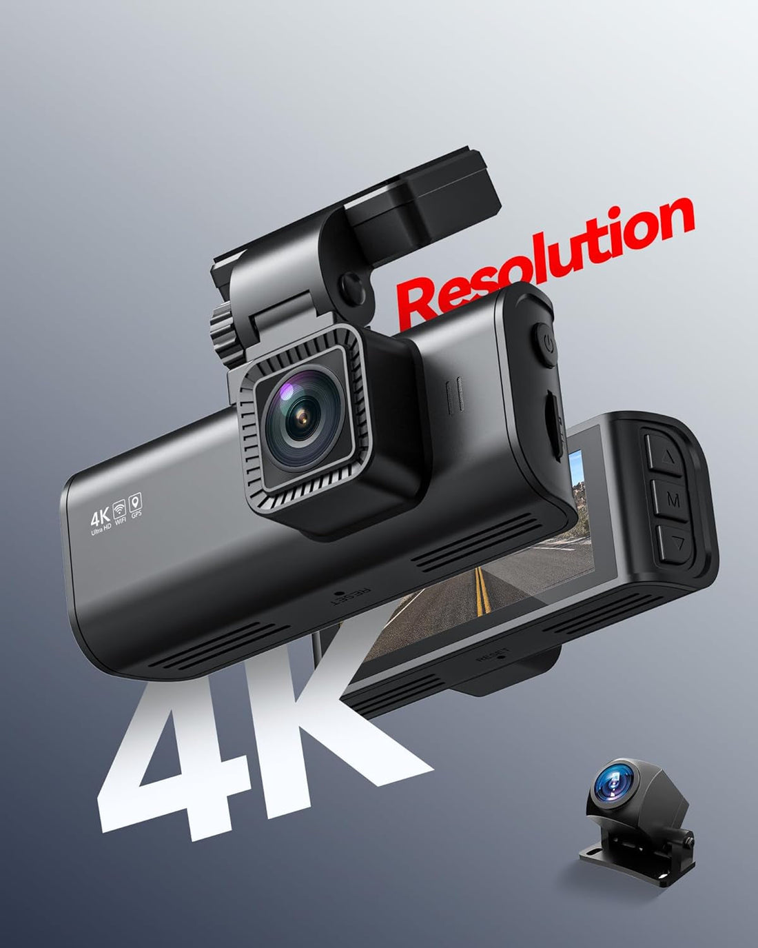 F7N 4K Dual Dash Cam with 64GB Card