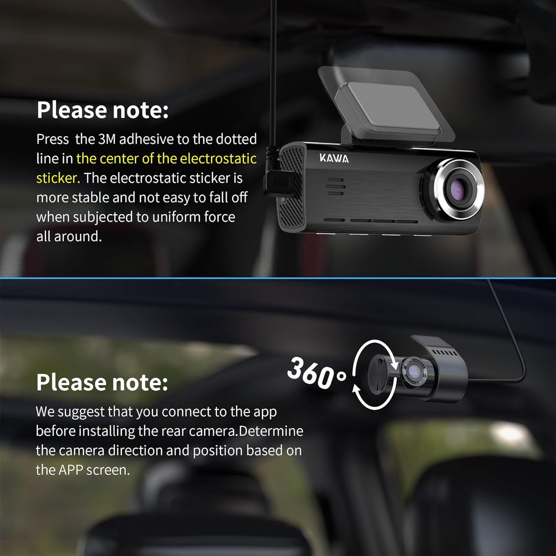 True 4K Dash Cam Front and Rear, Free 64GB Card