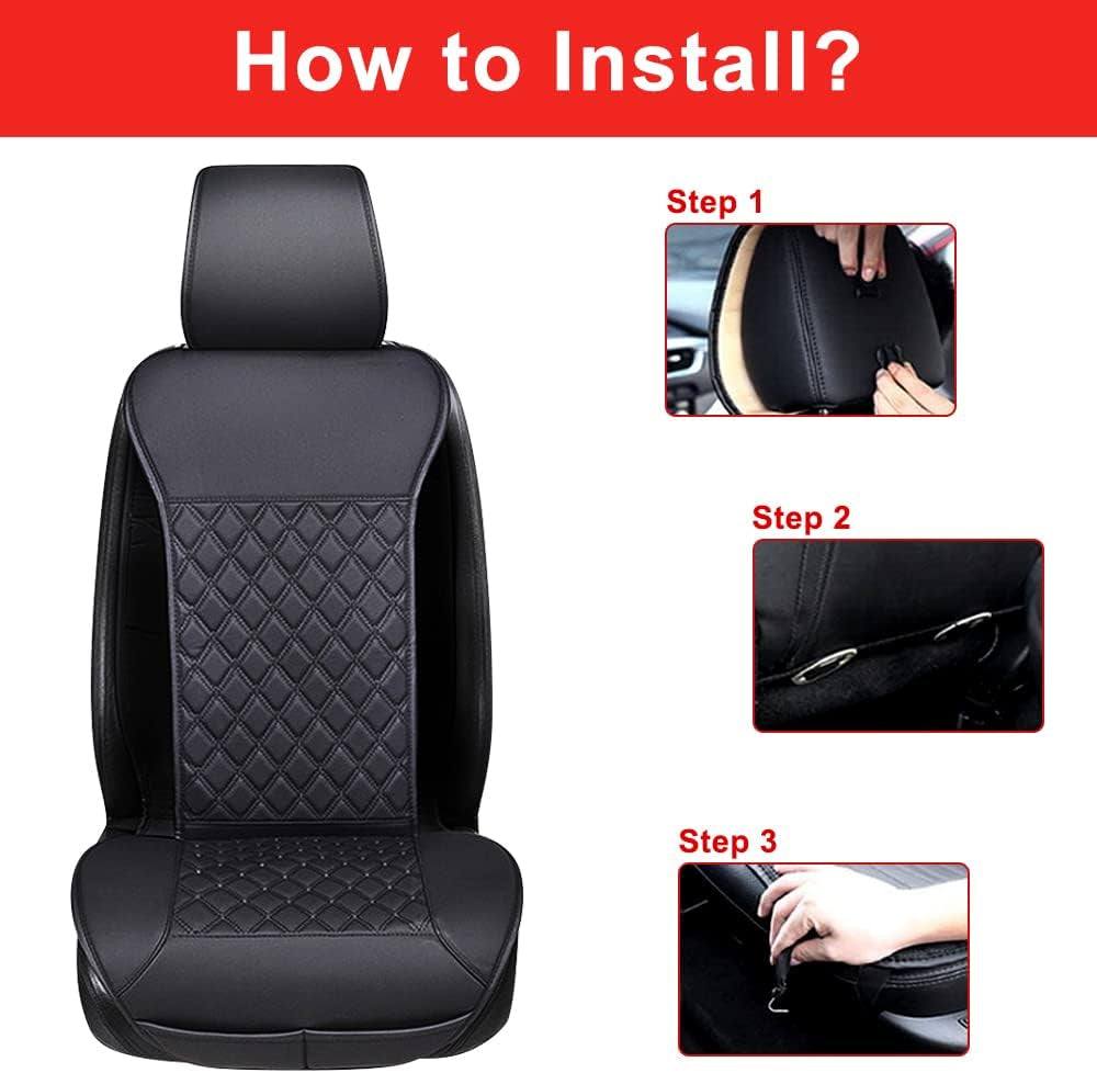 Seat Cushion, Comfortable Seat Cover with Full Back Support, Universal Seat Cushion for Front Seat in Winter