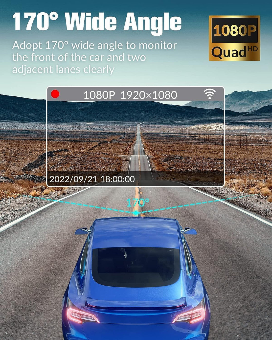 3 Channel Dash Cam Front and Rear Inside,nitor