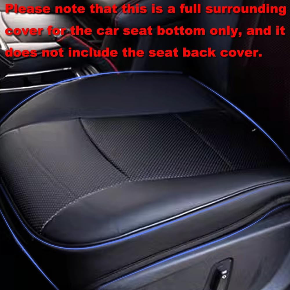 Universal Black Luxury PU Leather Car Seat Bottom Cover Full Wrap