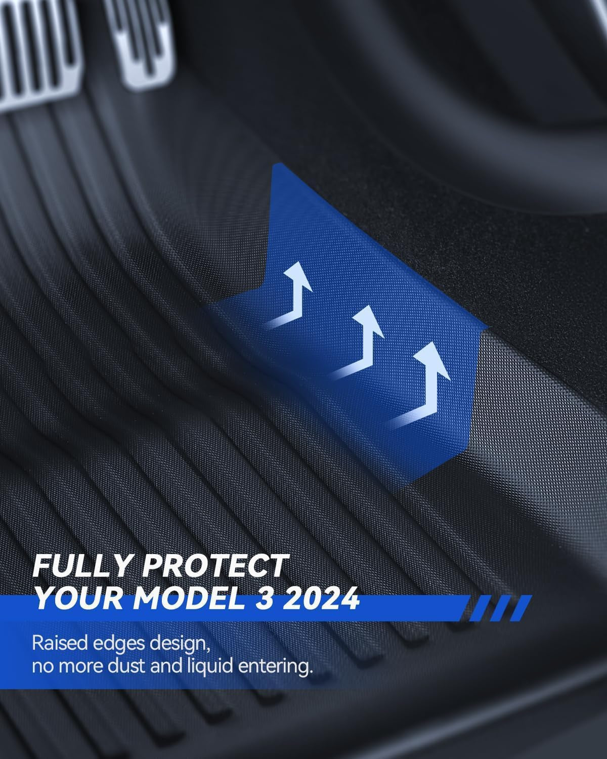 VINBY Floor Mats Made for Tesla Model 3 2024