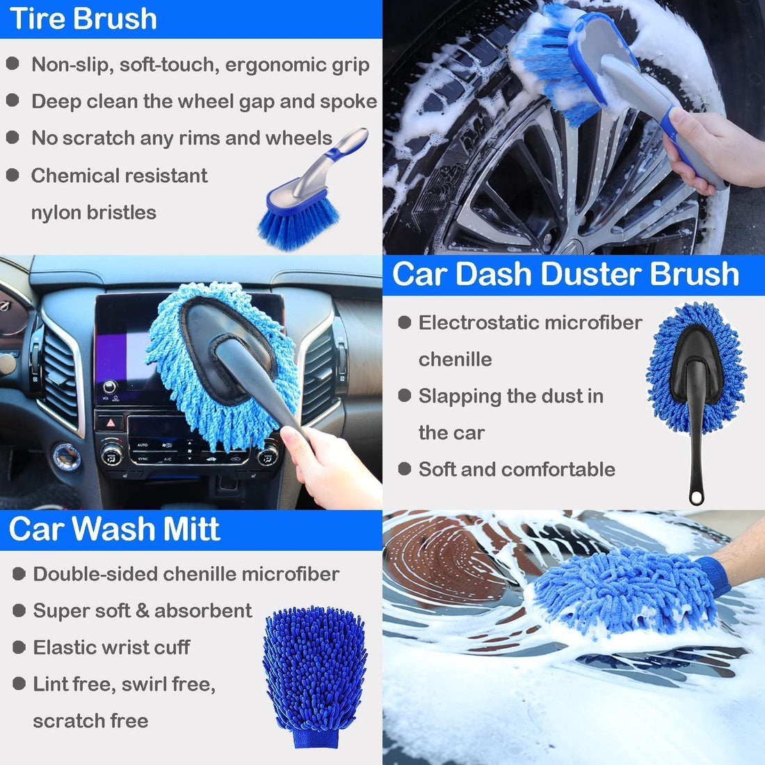 26Pcs Car Detailing Brush Set