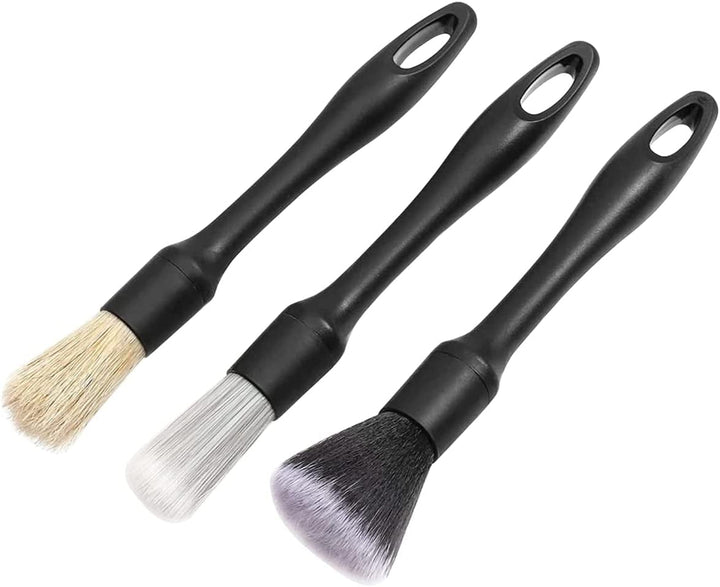 3Pcs Car Detailing Brushes Set Soft Auto Detailing Brush Kit