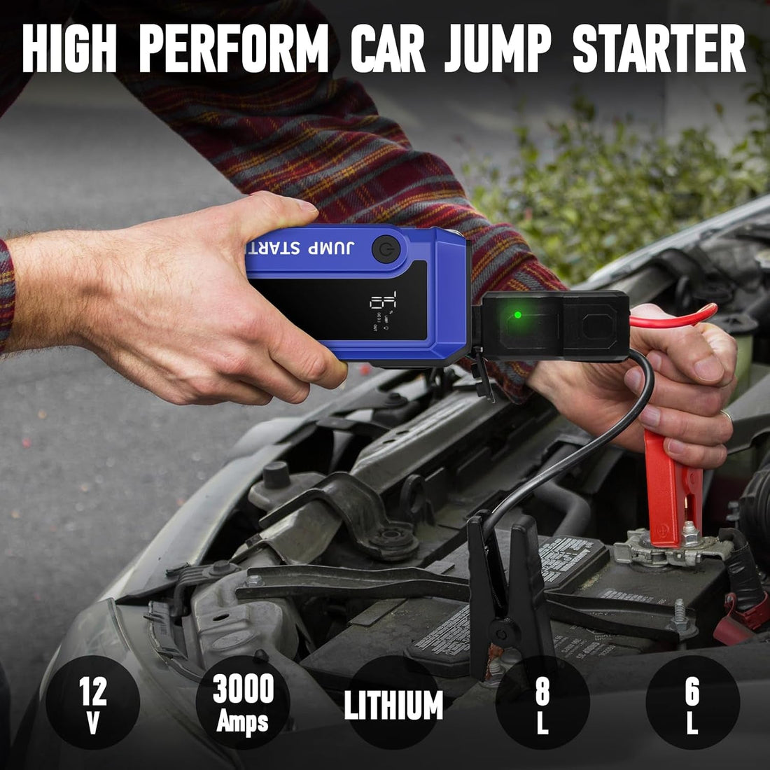 3000A Car Battery Jump Starter Power Bank