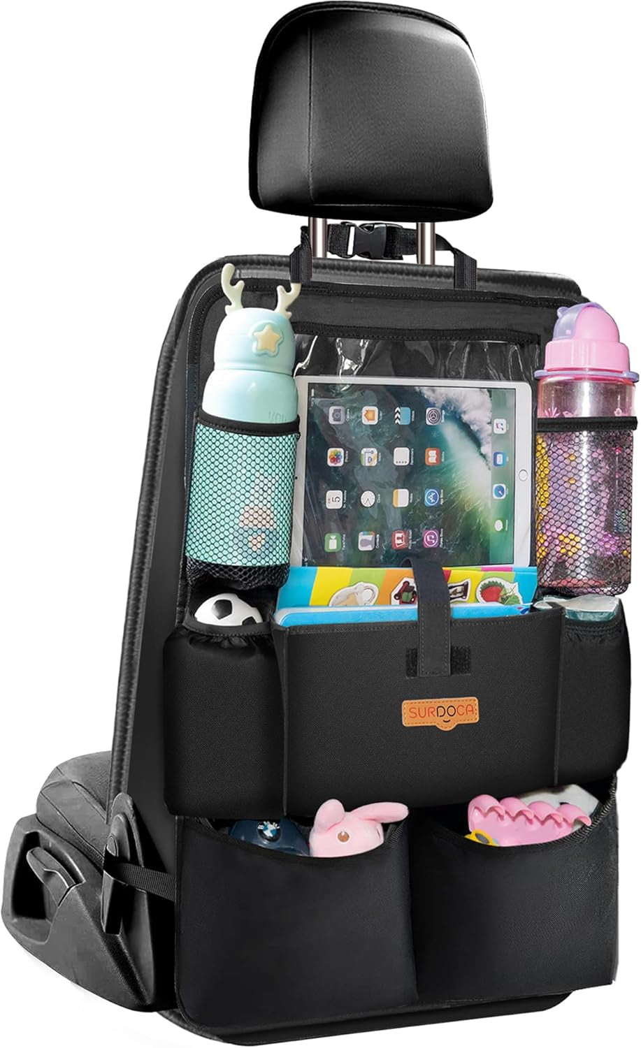 Car Organizer, 4Th Generation Enhanced Car Seat Organizer with 11'' Pvc-Free Tablet Holder